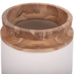 ΔΙΑΚΟΣΜΗΤΙΚΟ ΒΑΖΟ ΔΑΠΕΔΟΥ LINTER HM4662.02L FIBER CEMENT ΛΕΥΚΟ--ΞΥΛΟ ΤΕΑΚ Φ41x47Υεκ.-4
