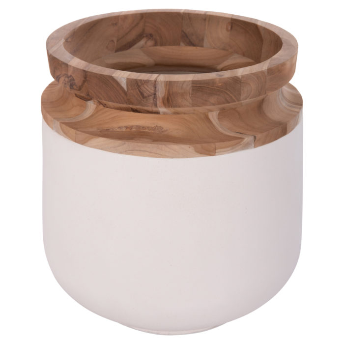 ΔΙΑΚΟΣΜΗΤΙΚΟ ΒΑΖΟ ΔΑΠΕΔΟΥ LINTER HM4662.02L FIBER CEMENT ΛΕΥΚΟ--ΞΥΛΟ ΤΕΑΚ Φ41x47Υεκ.-7