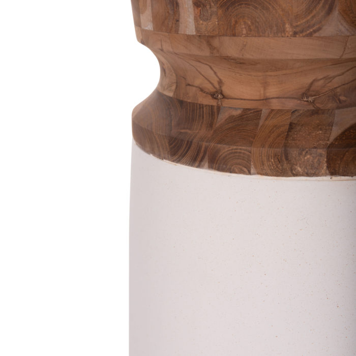 ΔΙΑΚΟΣΜΗΤΙΚΟ ΒΑΖΟ ΔΑΠΕΔΟΥ LINTER HM4662.02S FIBER CEMENT ΛΕΥΚΟ--ΞΥΛΟ ΤΕΑΚ Φ34x60Υεκ.-5