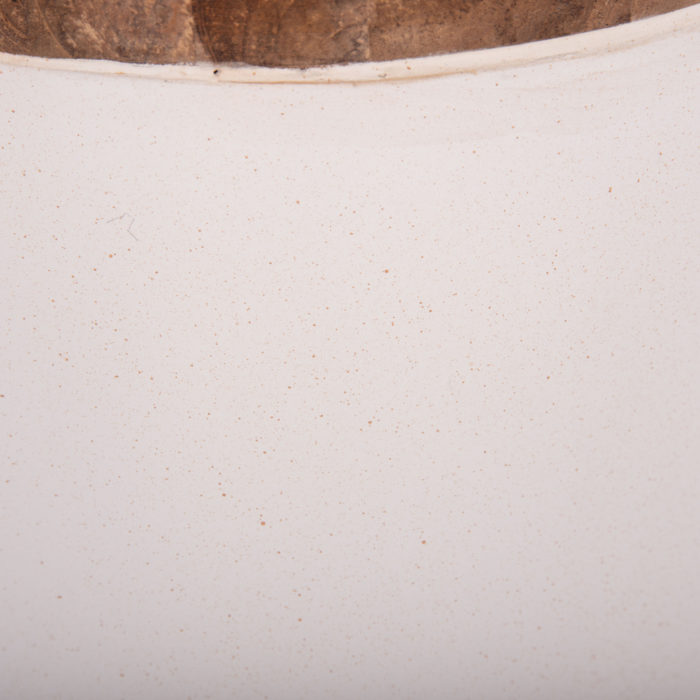 ΔΙΑΚΟΣΜΗΤΙΚΟ ΒΑΖΟ ΔΑΠΕΔΟΥ LINTER HM4662.02S FIBER CEMENT ΛΕΥΚΟ--ΞΥΛΟ ΤΕΑΚ Φ34x60Υεκ.-6