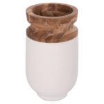 ΔΙΑΚΟΣΜΗΤΙΚΟ ΒΑΖΟ ΔΑΠΕΔΟΥ LINTER HM4662.02S FIBER CEMENT ΛΕΥΚΟ--ΞΥΛΟ ΤΕΑΚ Φ34x60Υεκ.-7