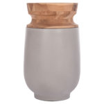 ΔΙΑΚΟΣΜΗΤΙΚΟ ΒΑΖΟ ΔΑΠΕΔΟΥ LINTER HM4662.03S FIBER CEMENT ΓΚΡΙ--ΞΥΛΟ ΤΕΑΚ Φ34x60Υεκ.-3