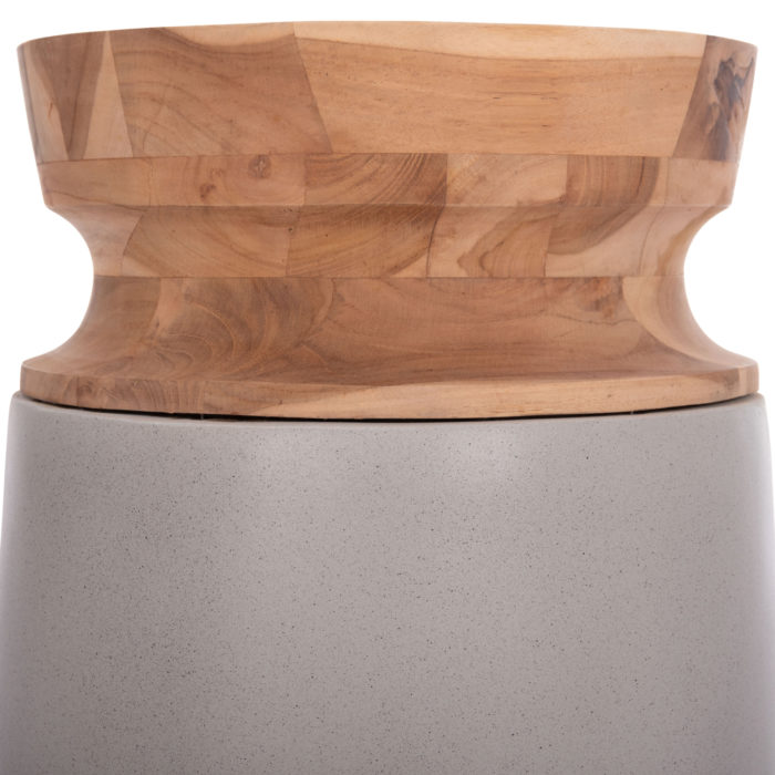 ΔΙΑΚΟΣΜΗΤΙΚΟ ΒΑΖΟ ΔΑΠΕΔΟΥ LINTER HM4662.03S FIBER CEMENT ΓΚΡΙ--ΞΥΛΟ ΤΕΑΚ Φ34x60Υεκ.-5