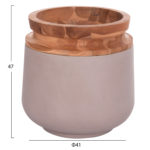 ΔΙΑΚΟΣΜΗΤΙΚΟ ΒΑΖΟ ΔΑΠΕΔΟΥ LINTER HM4662.05L FIBER CEMENT ΓΚΡΙ ΜΑΤ--ΞΥΛΟ ΤΕΑΚ Φ41x47Υεκ-2