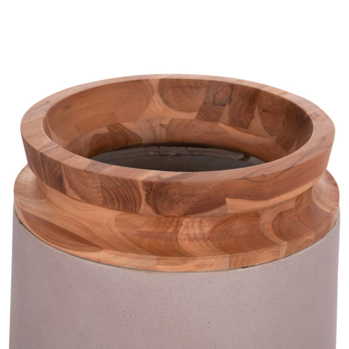 ΔΙΑΚΟΣΜΗΤΙΚΟ ΒΑΖΟ ΔΑΠΕΔΟΥ LINTER HM4662.05L FIBER CEMENT ΓΚΡΙ ΜΑΤ--ΞΥΛΟ ΤΕΑΚ Φ41x47Υεκ-4