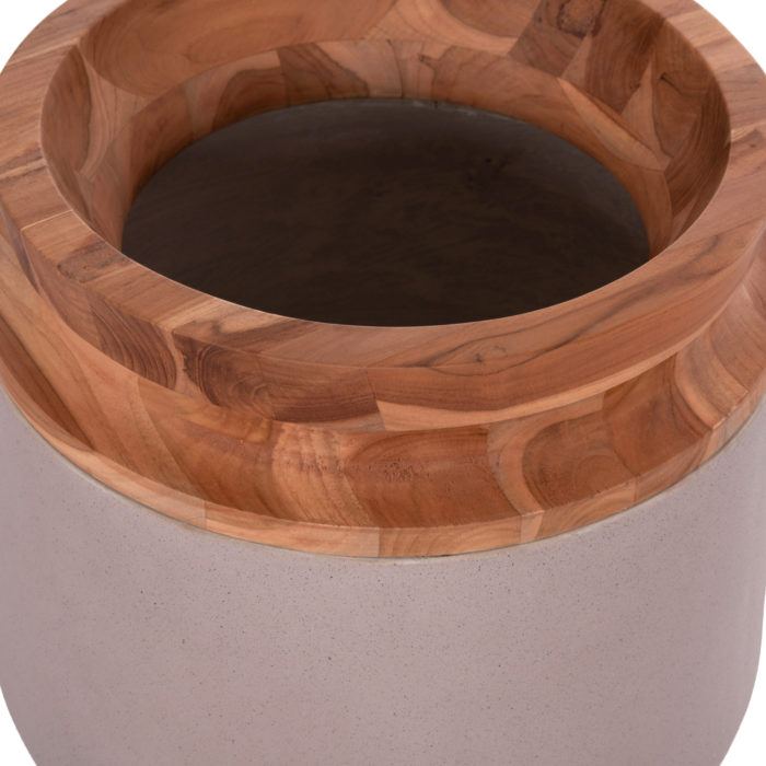 ΔΙΑΚΟΣΜΗΤΙΚΟ ΒΑΖΟ ΔΑΠΕΔΟΥ LINTER HM4662.05L FIBER CEMENT ΓΚΡΙ ΜΑΤ--ΞΥΛΟ ΤΕΑΚ Φ41x47Υεκ-7