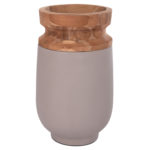 ΔΙΑΚΟΣΜΗΤΙΚΟ ΒΑΖΟ ΔΑΠΕΔΟΥ LINTER HM4662.05S FIBER CEMENT ΓΚΡΙ ΜΑΤ--ΞΥΛΟ ΤΕΑΚ Φ34x60Υεκ-7