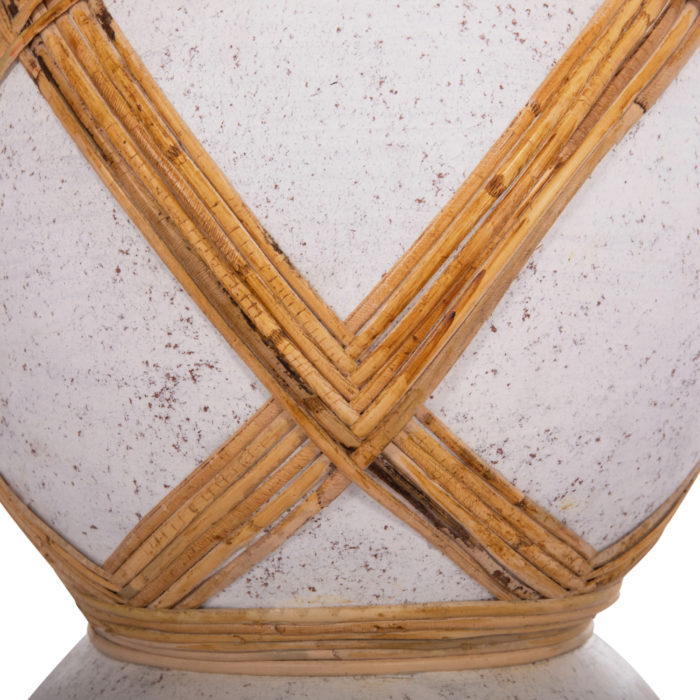 ΔΙΑΚΟΣΜΗΤΙΚΟ ΒΑΖΟ ΔΑΠΕΔΟΥ MAYNARD HM4672.02L FIBER CEMENT ΛΕΥΚΟ--RATTAN Φ32x62.5Υεκ.-6