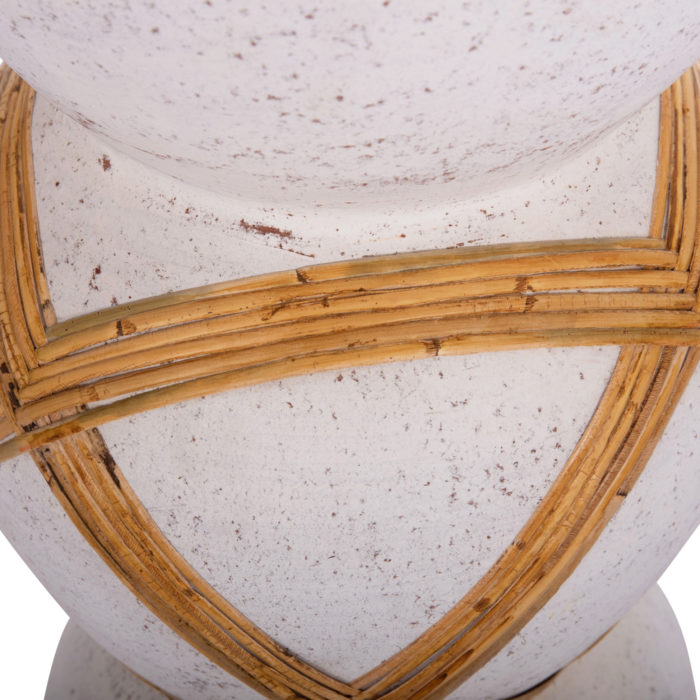 ΔΙΑΚΟΣΜΗΤΙΚΟ ΒΑΖΟ ΔΑΠΕΔΟΥ MAYNARD HM4672.02L FIBER CEMENT ΛΕΥΚΟ--RATTAN Φ32x62.5Υεκ.-7