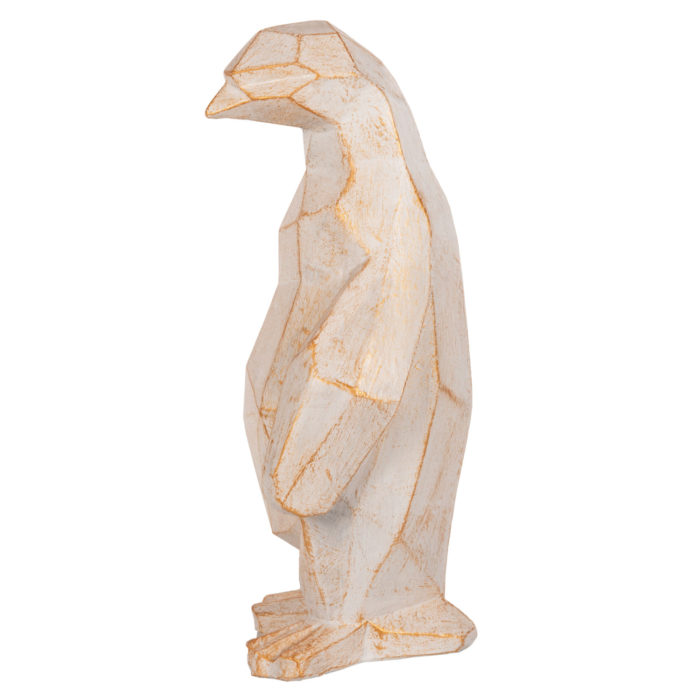ΔΙΑΚΟΣΜΗΤΙΚΟ ΔΑΠΕΔΟΥ PENGUIN HM7915 GRC ΣΕ ΛΕΥΚΗ ΠΑΤΙΝΑ ΜΕ ΧΡΥΣΕΣ ΛΕΠΤΟΜΕΡΕΙΕΣ 30x20x60Υεκ.-4