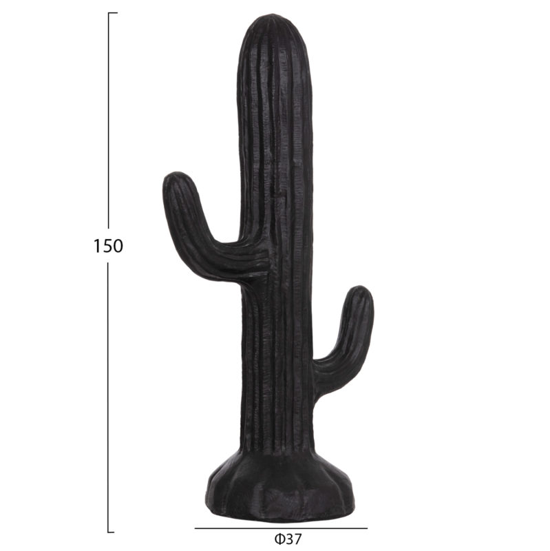 ΔΙΑΚΟΣΜΗΤΙΚΟΣ ΚΑΚΤΟΣ ΔΑΠΕΔΟΥ CACTUS HM4386.01L ΓΥΨΟΣ ΣΕ ΜΑΥΡΟ 63x37x150Υεκ.-2