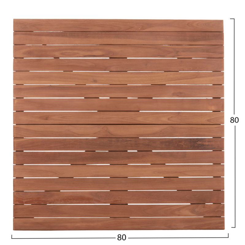 ΕΠΙΦΑΝΕΙΑ ΤΡΑΠΕΖΙΟΥ ΤΕΤΡΑΓΩΝΗ HM18137 ΞΥΛΟ TEAK--ΦΥΣΙΚΟ 80x80x4(πάχος)εκ.-2