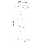 ΕΠΙΠΛΟ ΚΟΥΖΙΝΑΣ/ΝΤΟΥΛΑΠΙ RAD HM18196.03 ΜΕΛΑΜΙΝΗ ΣΟΝΑΜΑ-ΛΕΥΚΟ 56x32x165Υεκ.-2