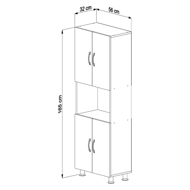 ΕΠΙΠΛΟ ΚΟΥΖΙΝΑΣ/ΝΤΟΥΛΑΠΙ RAD HM18196.03 ΜΕΛΑΜΙΝΗ ΣΟΝΑΜΑ-ΛΕΥΚΟ 56x32x165Υεκ.-2