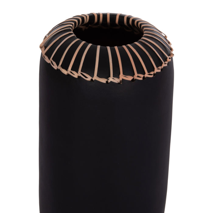 ΕΠΙΤΡΑΠΕΖΙΟ ΔΙΑΚΟΣΜΗΤΙΚΟ ΒΑΖΟ LENNOX HM4675.01S TΕΡΑΚΟΤΑ ΣΕ ΜΑΥΡΟ--Φ18x33Υεκ.-4