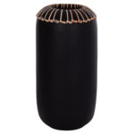 ΕΠΙΤΡΑΠΕΖΙΟ ΔΙΑΚΟΣΜΗΤΙΚΟ ΒΑΖΟ LENNOX HM4675.01S TΕΡΑΚΟΤΑ ΣΕ ΜΑΥΡΟ--Φ18x33Υεκ.-6