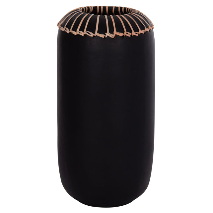 ΕΠΙΤΡΑΠΕΖΙΟ ΔΙΑΚΟΣΜΗΤΙΚΟ ΒΑΖΟ LENNOX HM4675.01S TΕΡΑΚΟΤΑ ΣΕ ΜΑΥΡΟ--Φ18x33Υεκ.-6