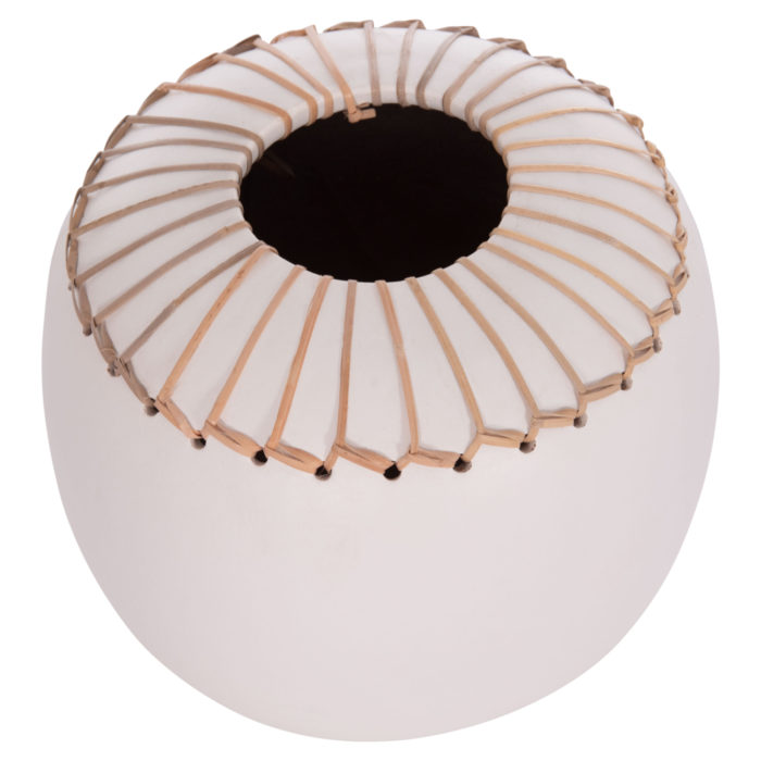 ΕΠΙΤΡΑΠΕΖΙΟ ΔΙΑΚΟΣΜΗΤΙΚΟ ΒΑΖΟ LENNOX HM4675.02L TΕΡΑΚΟΤΑ ΣΕ ΛΕΥΚΟ--Φ22x20Υεκ.-4
