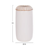 ΕΠΙΤΡΑΠΕΖΙΟ ΔΙΑΚΟΣΜΗΤΙΚΟ ΒΑΖΟ LENNOX HM4675.02S TΕΡΑΚΟΤΑ ΣΕ ΛΕΥΚΟ--Φ18x33Υεκ.-2