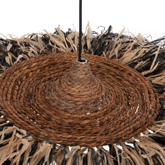 ΦΩΤΙΣΤΙΚΟ ΟΡΟΦΗΣ ORDEM HM4715 ΚΑΠΕΛΟ ΙΝΕΣ SISAL & ΜΠΑΝΑΝΑΣ-ΜΑΥΡΟ & ΦΥΣΙΚΟ Φ75εκ-4