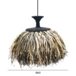 ΦΩΤΙΣΤΙΚΟ ΟΡΟΦΗΣ ORDEM HM4716 ΚΑΠΕΛΟ ΙΝΕΣ SISAL & ΜΠΑΝΑΝΑΣ-ΜΑΥΡΟ & ΦΥΣΙΚΟ Φ60x50Υεκ-2