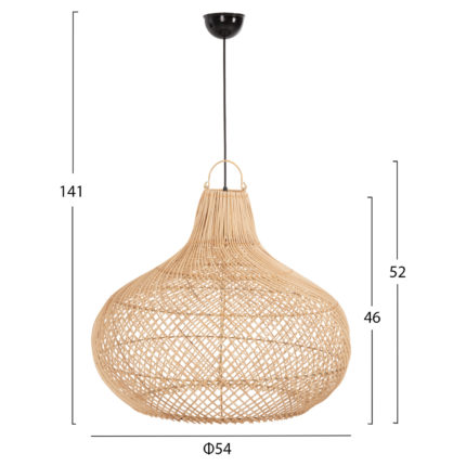 ΦΩΤΙΣΤΙΚΟ ΟΡΟΦΗΣ ΚΡΕΜΑΣΤΟ HM7860 ΦΥΣΙΚΟ RATTAN ΣΕ ΦΥΣΙΚΟ ΧΡΩΜΑ Φ54x46-141Υεκ.-2
