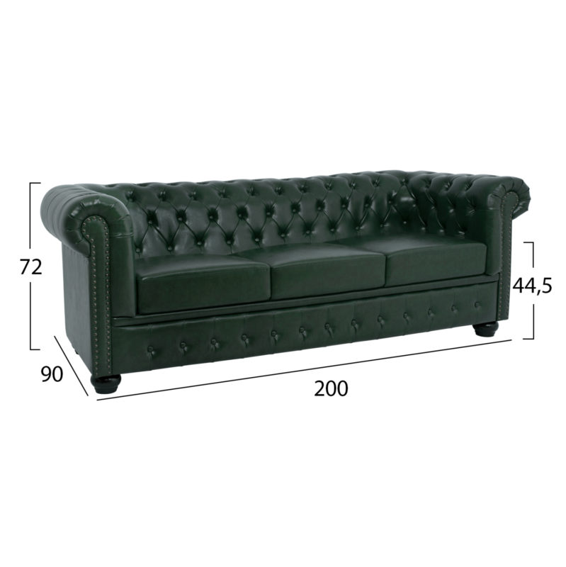 ΚΑΝΑΠΕΣ 3ΘΕΣΙΟΣ T.CHESTERFIELD HM3009.08 ΤΕΧΝΟΔΕΡΜΑ ΚΥΠΑΡΙΣΣΙ 208x90x73 εκ.-2