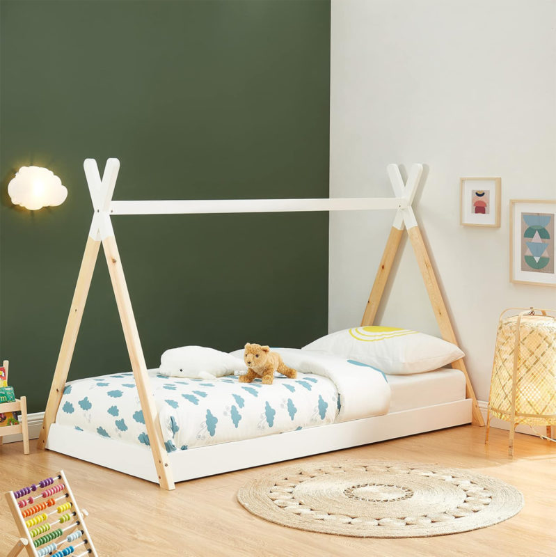 ΚΡΕΒΑΤΙ ΠΑΙΔΙΚΟ MUNK HM699.03 τ.MONTESSORI ΞΥΛΟ ΠΕΥΚΟΥ ΦΥΣΙΚΟ-ΛΕΥΚΟ- 190x90εκ-2