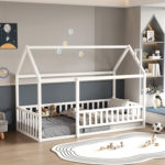ΚΡΕΒΑΤΙ ΠΑΙΔΙΚΟ ΜΕ ΚΑΓΚΕΛΟ HOUSER HM706.03 τ.MONTESSORI ΞΥΛΟ ΠΕΥΚΟ ΛΕΥΚΟ-190x90εκ-2