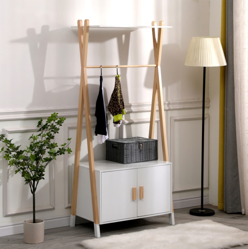 ΚΡΕΜΑΣΤΡΑ ΠΑΙΔΙΚH ΜΕ ΝΤΟΥΛΑΠΙ PASCHAL HM2495.03 ΜΕΛΑΜΙΝΗ-ΞΥΛΟ ΠΕΥΚΟΥ 76x44x170Υεκ-2