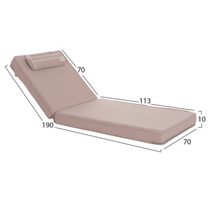 ΜΑΞΙΛΑΡΙ ΞΑΠΛΩΣΤΡΑΣ ΑΚΙΝΟ HM21095.01 OLEFIN ΜΠΕΖ ΜΕ FOAM 190x70x10Υεκ-2