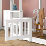 ΠΑΙΔΙΚΗ ΚΟΥΚΕΤΑ ΜΕ ΠΑΡΚΑΚΙ PLAYKID HM703.03 ΞΥΛΟ ΠΕΥΚΟΥ ΛΕΥΚΟ ΓΙΑ 190x90εκ-5