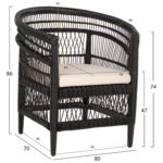 ΠΟΛΥΘΡΟΝΑ MALAWI HM9635.03 ΞΥΛΟ ΜΑΟΝΙ ΜΕ RATTAN ΜΑΥΡΟ-ΛΕΥΚΟ ΜΑΞΙΛΑΡΙ 80x70x86Υεκ.-2