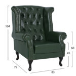 ΠΟΛΥΘΡΟΝΑ-ΜΠΕΡΖΕΡΑ T.CHESTERFIELD POLINA HM0053.08 PU ΚΥΠΑΡΙΣΣΙ 83x79x104 εκ-2