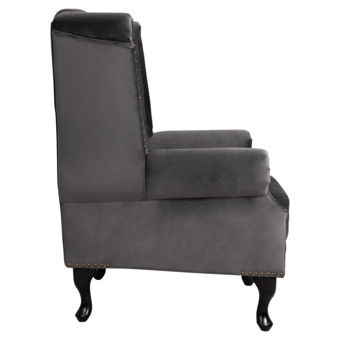 ΠΟΛΥΘΡΟΝΑ-ΜΠΕΡΖΕΡΑ ΓΚΡΙ ΒΕΛΟΥΔΟ T.CHESTERFIELD POLINA 83x75x107Yεκ.HM0053.10-4