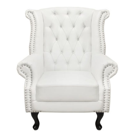 ΠΟΛΥΘΡΟΝΑ-ΜΠΕΡΖΕΡΑ T.CHESTERFIELD POLINA HM0053.02 PU ΛΕΥΚΟ ΜΑΤ 83x75x107Yεκ.-2