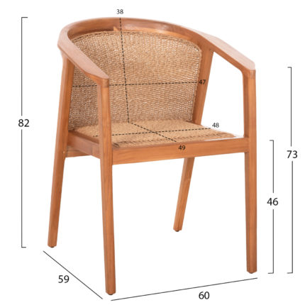 ΠΟΛΥΘΡΟΝΑ ΤΡΑΠΕΖΑΡΙΑΣ RENLY HM18239 ΞΥΛΟ ΤΕΑΚ ΦΥΣΙΚΟ-ΣΧΟΙΝΙ VIRO 60x59x82Υεκ.-2