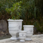 ΣΕΤ 3ΤΜΧ ΓΛΑΣΤΡΕΣ ΜΕ ΑΝΑΓΛΥΦΟ GARDENER HM4729 FIBERCLAY-ΣΕ ΥΠΟΛΕΥΚΟ Φ57.5x72.5Υεκ-2