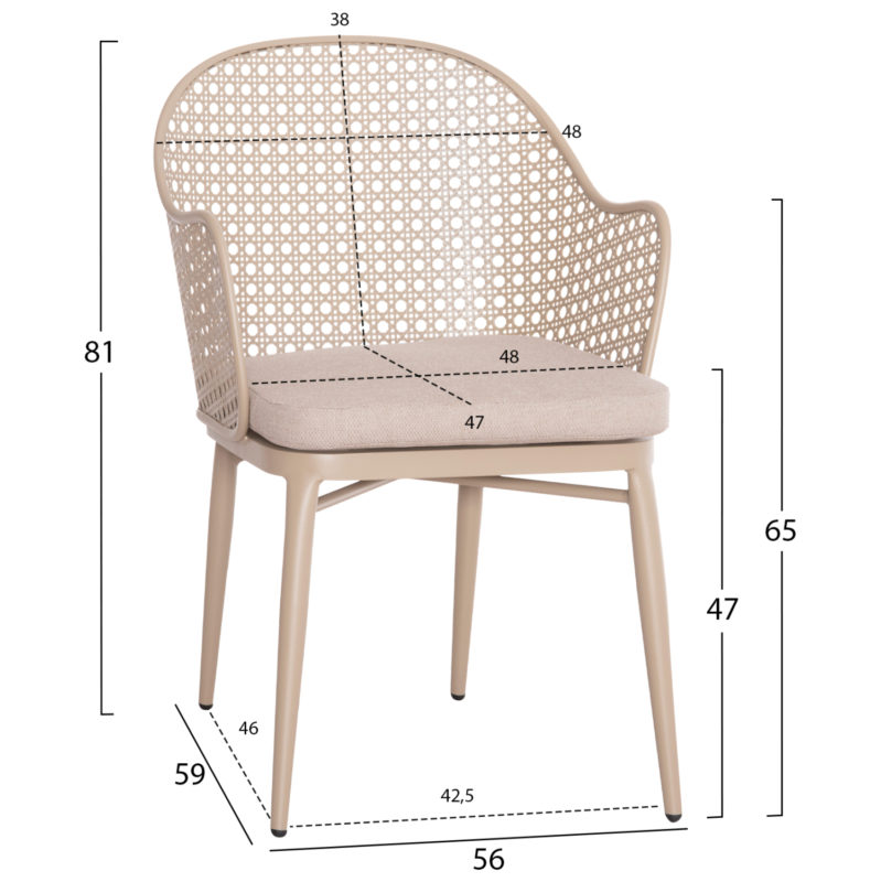 ΣΕΤ LOUNGE 3TMX ΕΞ.ΧΩΡΟΥ OREGO HM21107.03 ΑΛΟΥΜΙΝΙΟ & ΜΕΤΑΛΛΟ ΣΕ ΚΑΠΟΥΤΣΙΝΟ-2
