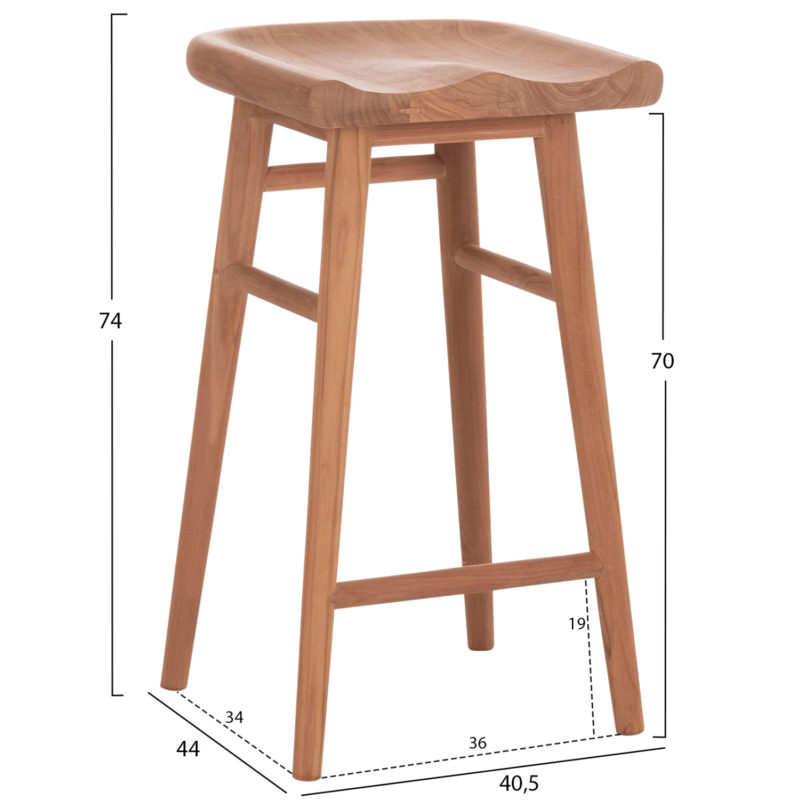 ΣΚΑΜΠΟ ΜΠΑΡ BOLMAR HM18108 ΞΥΛΟ ΤΕΑΚ ΣΕ ΦΥΣΙΚΟ 40.5x44x74Υεκ.-2