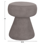 ΣΚΑΜΠΟ ΣΤΡΟΓΓΥΛΟ INTERON HM18171.03 FIBER CEMENT ΣΕ ΓΚΡΙ--Φ34x39Υεκ.-2