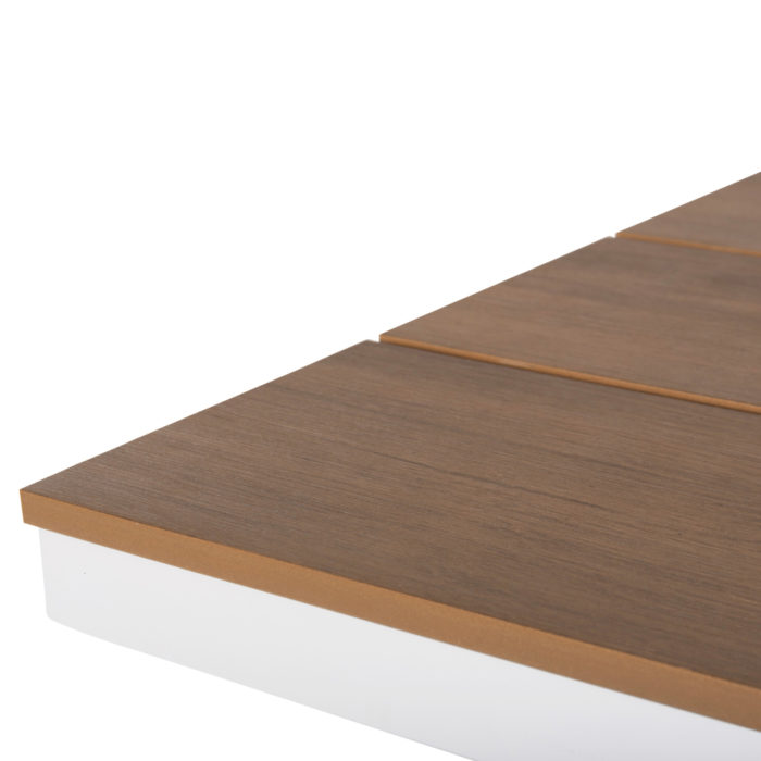ΤΡΑΠΕΖΙ ΑΛΟΥΜΙΝΙΟΥ ΟΡΘΟΓΩΝΙΟ TAWNEE HM6037.02 ΛΕΥΚΟ-POLYWOOD ΦΥΣΙΚΟ 150x89