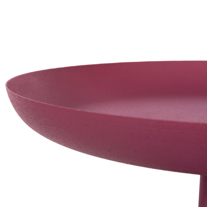 ΤΡΑΠΕΖΙ ΒΟΗΘΗΤΙΚΟ ΣΤΡΟΓΓΥΛΟ DELBEL HM4262.06 ΜΕΤΑΛΛΟ ΣΕ ΡΟΖ Φ36x49Υ εκ.-5