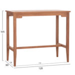 ΤΡΑΠΕΖΙ ΜΠΑΡ CRANSTON HM18111 ΞΥΛΟ ΤΕΑΚ--ΦΥΣΙΚΟ ΧΡΩΜΑ 120x60x105Υεκ.-2