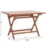 ΤΡΑΠΕΖΙ ΠΤΥΣΣΟΜΕΝΟ ΟΡΘΟΓΩΝΙΟ ERIS HM18117 ΞΥΛΟ TEAK--ΦΥΣΙΚΟ 120x70x76Υεκ.-2