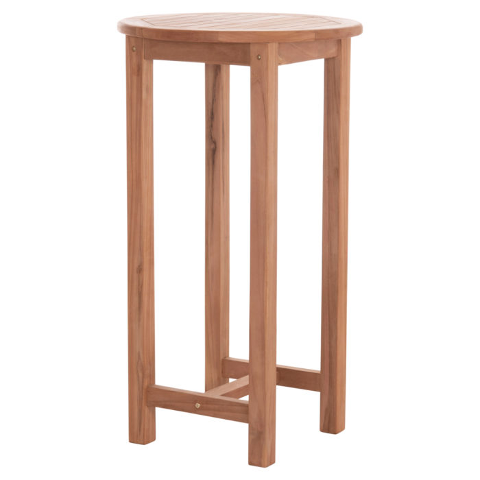 ΤΡΑΠΕΖΙ/ΣΤΑΝΤ ΜΠΑΡ ΣΤΡΟΓΓΥΛΟ PRESSCOT HM18114 ΞΥΛΟ TEAK--ΦΥΣΙΚΟ Φ60x105Υεκ.-4