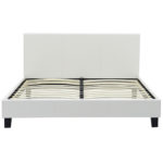 Κρεβάτι Nevil pakoworld 150x200 PU χρώμα λευκό ματ-2