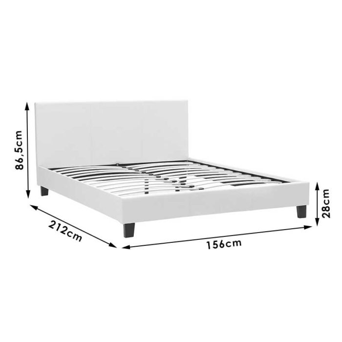 Κρεβάτι Nevil pakoworld 150x200 με ύφασμα χρώμα ανθρακί-4