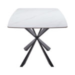 Τραπέζι Viano pakoworld sintered stone ανοιχτό γκρι-μαύρο 180x85x76εκ