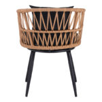 Πολυθρόνα Naoki pakoworld pe rattan -metal σε φυσική απόχρωση με μαύρα πόδια/μαξιλάρι 62x60x80εκ-3